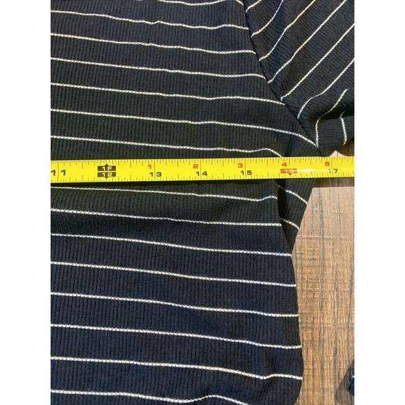 Isabel Maternity Striped 3/4 Sleeve Ribbed T-Shirt Maternity Dress Large, 1020 - Picture 4 of 8